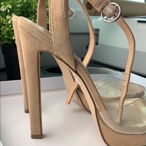 Steve Madden Tan suede high heels